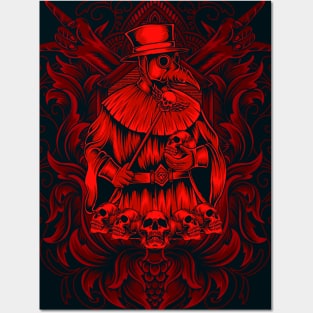 Plague Doctor Skulls Posters and Art
